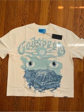 Godspeed Hollywood Hills Have Eyes Tee Cream Blue Size L